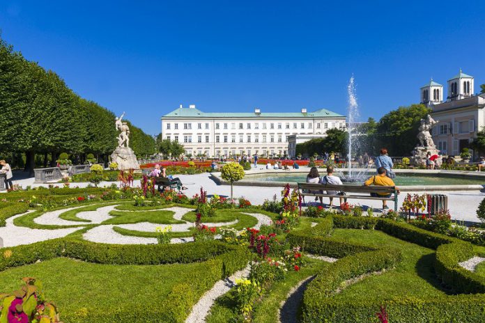 Mirabell garden in Salzburg Austria