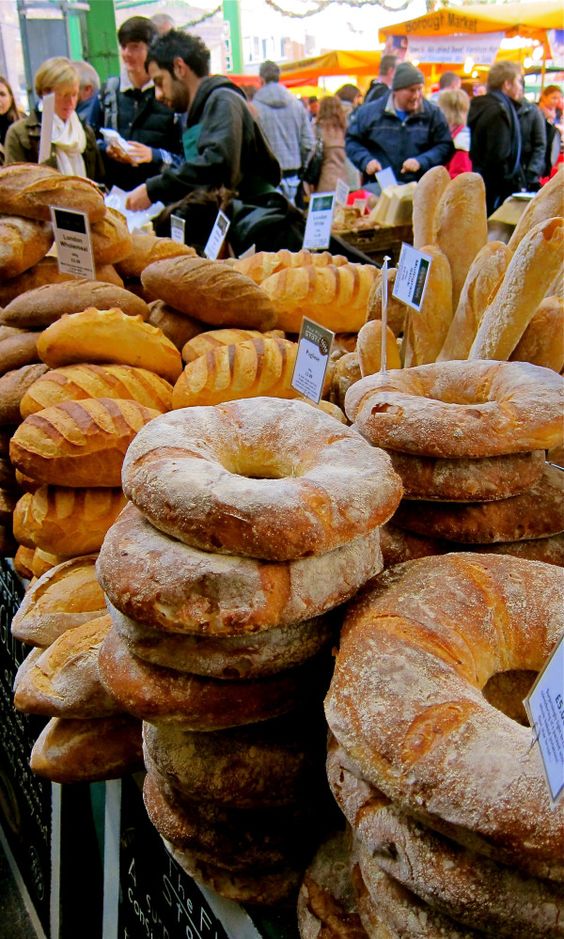 plenty of giant bread in borough market