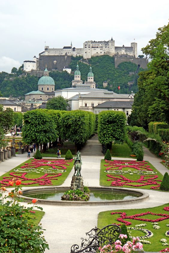 mirabell garden is the famous place for Hollywood scenic movie setting