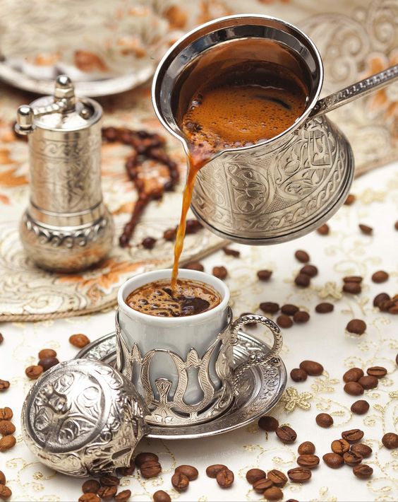 Turkish coffee in the istanbul street food