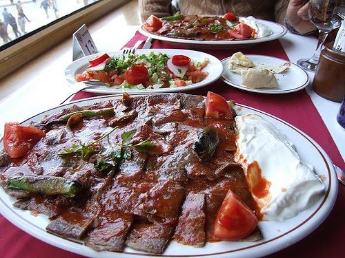 Iskender kebab turkish culinary