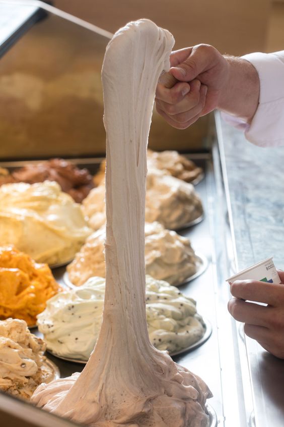 various flavored of Turkish ice cream