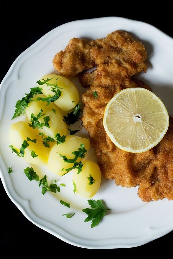 Austrian food Wiener Schnitzel