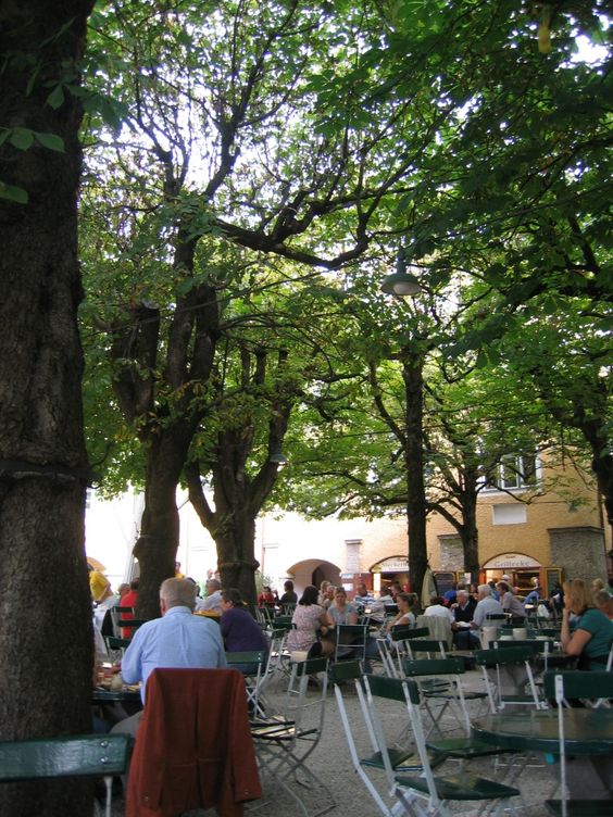 best beer garden in Salzburg, Austria