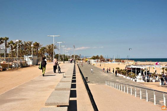 Bogatell beach in Barcelona