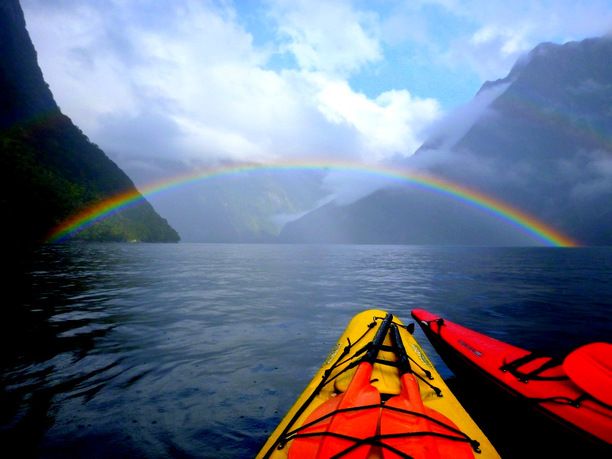 Enjoying the view by Kayaking