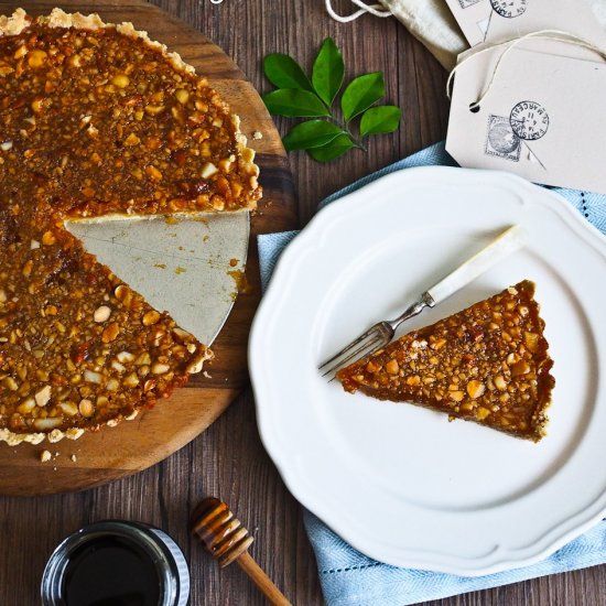 Salted Honey Macadamia Tart