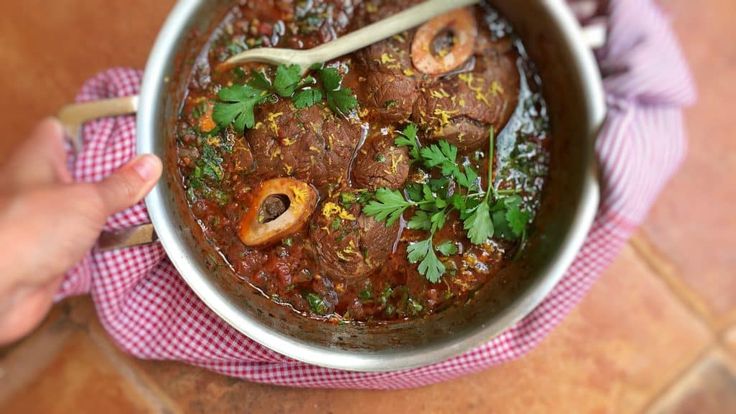 Popular dish of Ossobuco alla Milanese